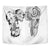 Japanese Irezumi and Hawaiian Polynesian Art Tattoo Tapestry White Color - Wonder Print Shop