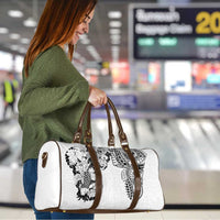 Japanese Irezumi and Hawaiian Polynesian Art Tattoo Travel Bag White Color - Wonder Print Shop