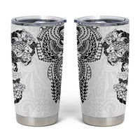 Japanese Irezumi and Hawaiian Polynesian Art Tattoo Tumbler Cup White Color - Wonder Print Shop