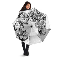 Japanese Irezumi and Hawaiian Polynesian Art Tattoo Umbrella White Color - Wonder Print Shop