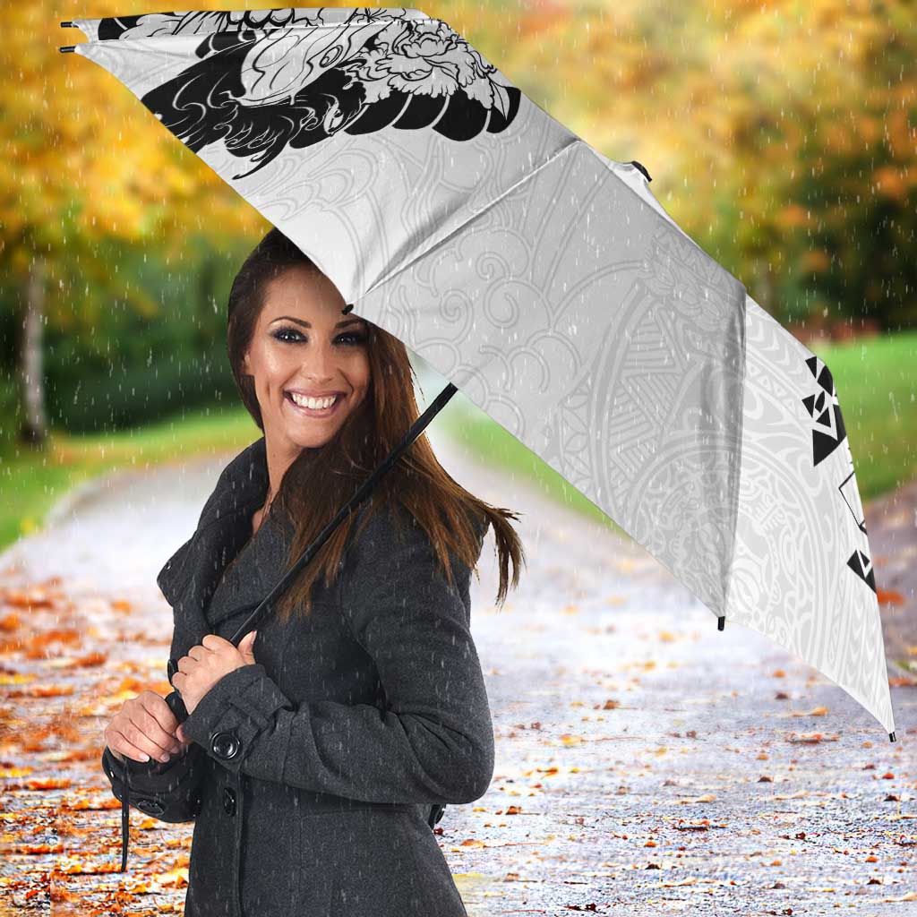 Japanese Irezumi and Hawaiian Polynesian Art Tattoo Umbrella White Color - Wonder Print Shop