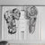 Japanese Irezumi and Hawaiian Polynesian Art Tattoo Window Curtain White Color - Wonder Print Shop