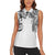 Japanese Irezumi and Hawaiian Polynesian Art Tattoo Women Sleeveless Polo Shirt White Color - Wonder Print Shop