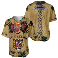 The Irishman-Notorious Baseball Jersey Old School Tattoos and Shamrocks Grunge Style