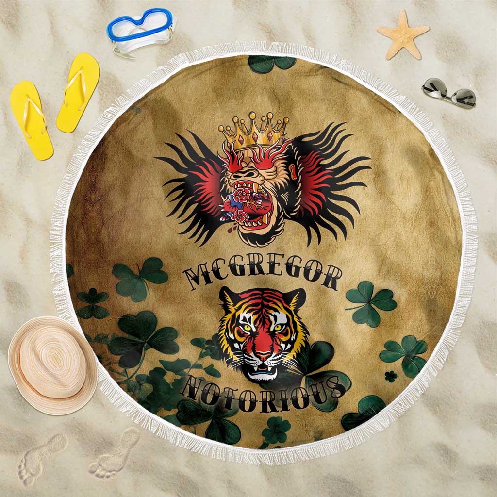The Irishman-Notorious Beach Blanket Old School Tattoos and Shamrocks Grunge Style