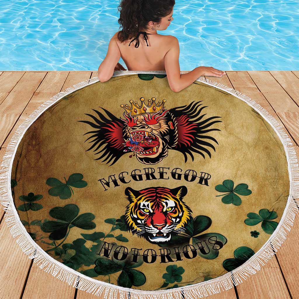The Irishman-Notorious Beach Blanket Old School Tattoos and Shamrocks Grunge Style