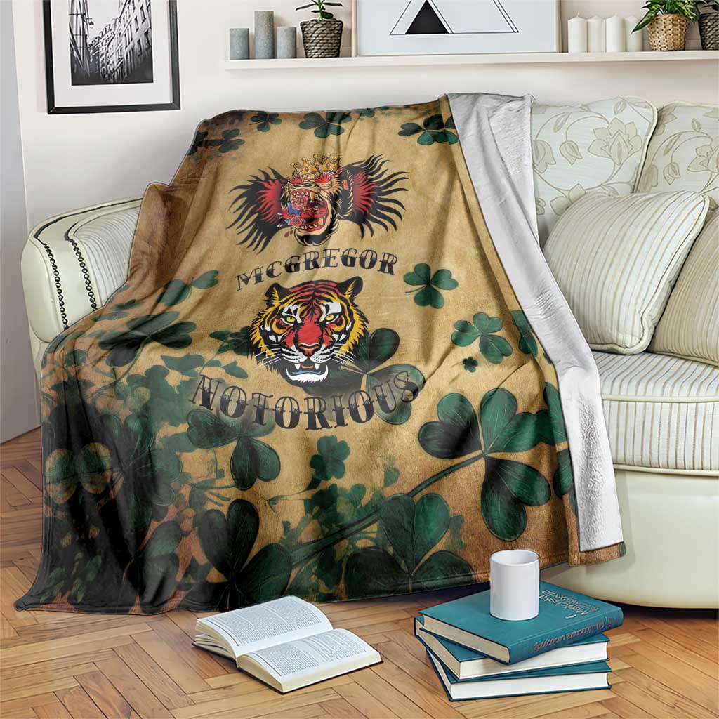 The Irishman-Notorious Blanket Old School Tattoos and Shamrocks Grunge Style