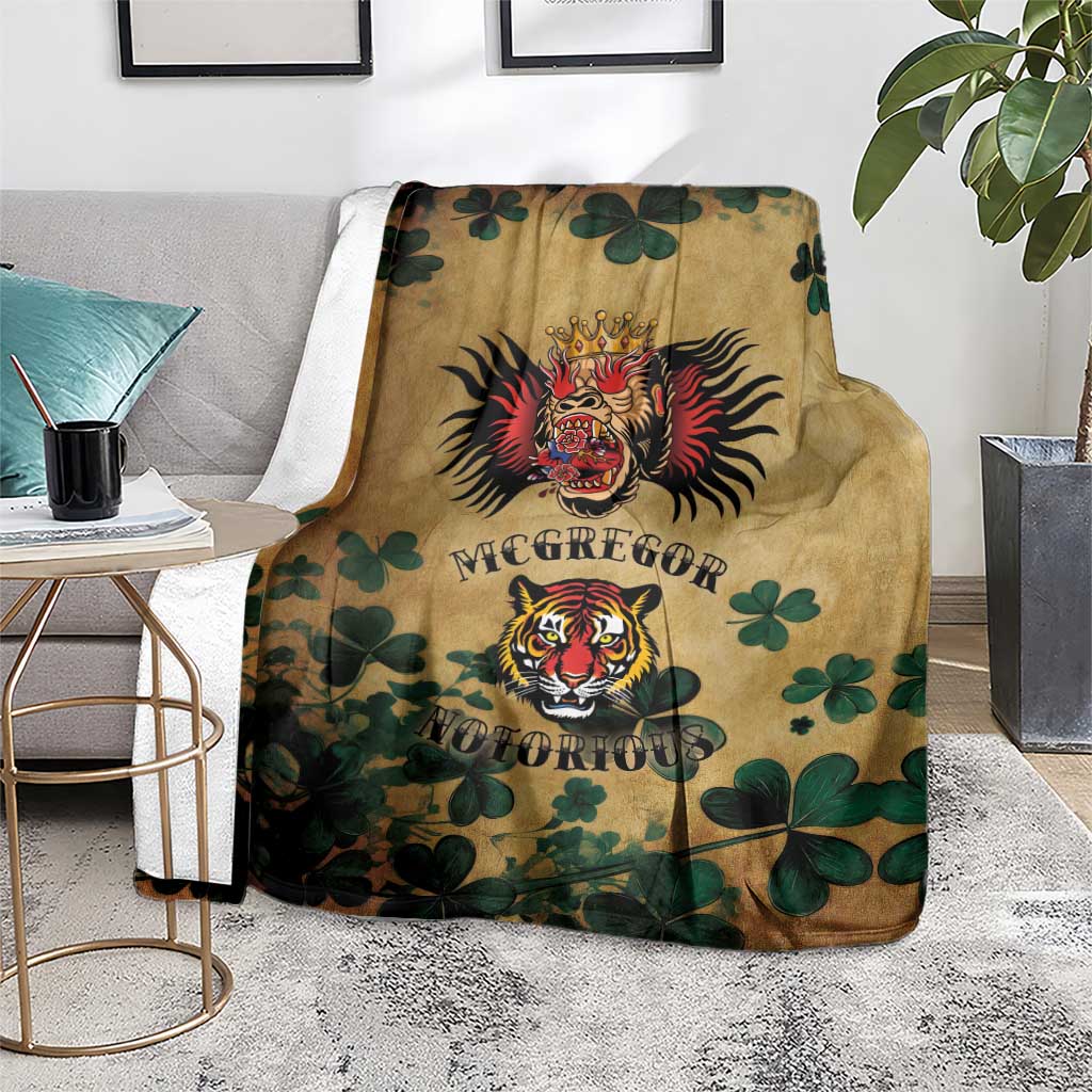 The Irishman-Notorious Blanket Old School Tattoos and Shamrocks Grunge Style