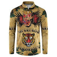 The Irishman-Notorious Button Sweatshirt Old School Tattoos and Shamrocks Grunge Style