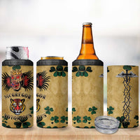 The Irishman-Notorious 4 in 1 Can Cooler Tumbler Old School Tattoos and Shamrocks Grunge Style