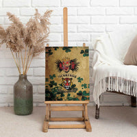 The Irishman-Notorious Canvas Wall Art Old School Tattoos and Shamrocks Grunge Style