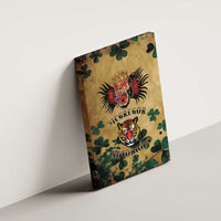 The Irishman-Notorious Canvas Wall Art Old School Tattoos and Shamrocks Grunge Style