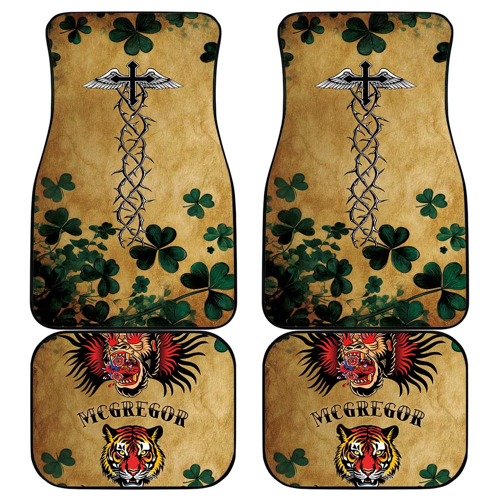 The Irishman-Notorious Car Mats Old School Tattoos and Shamrocks Grunge Style