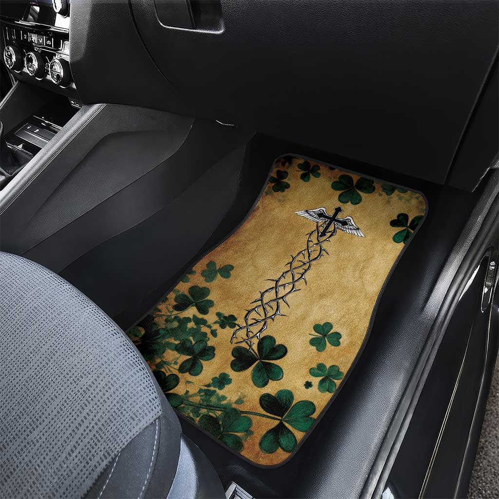 The Irishman-Notorious Car Mats Old School Tattoos and Shamrocks Grunge Style
