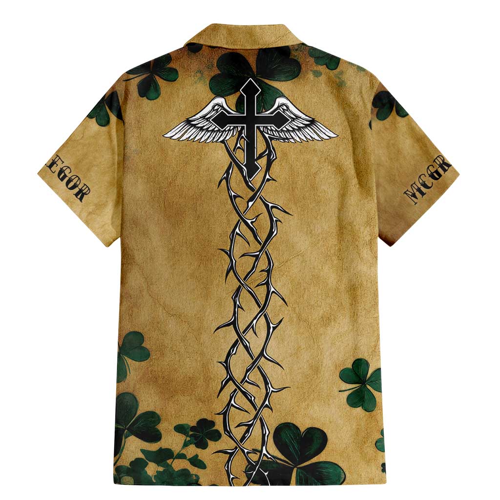 The Irishman-Notorious Family Matching Mermaid Dress and Hawaiian Shirt Old School Tattoos and Shamrocks Grunge Style