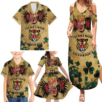 The Irishman-Notorious Family Matching Summer Maxi Dress and Hawaiian Shirt Old School Tattoos and Shamrocks Grunge Style