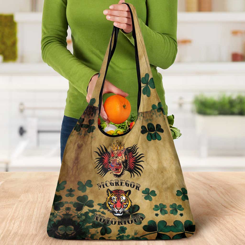 The Irishman-Notorious Grocery Bag Old School Tattoos and Shamrocks Grunge Style