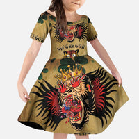 The Irishman-Notorious Kid Short Sleeve Dress Old School Tattoos and Shamrocks Grunge Style