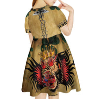 The Irishman-Notorious Kid Short Sleeve Dress Old School Tattoos and Shamrocks Grunge Style