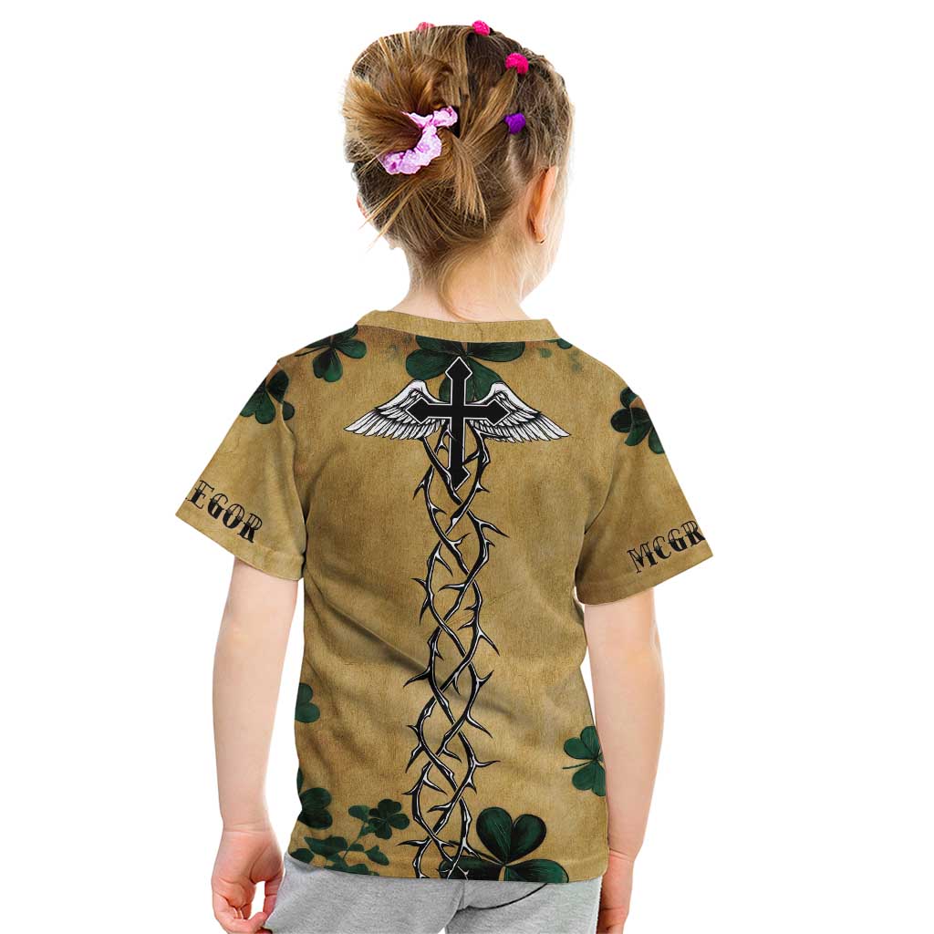 The Irishman-Notorious Kid T Shirt Old School Tattoos and Shamrocks Grunge Style