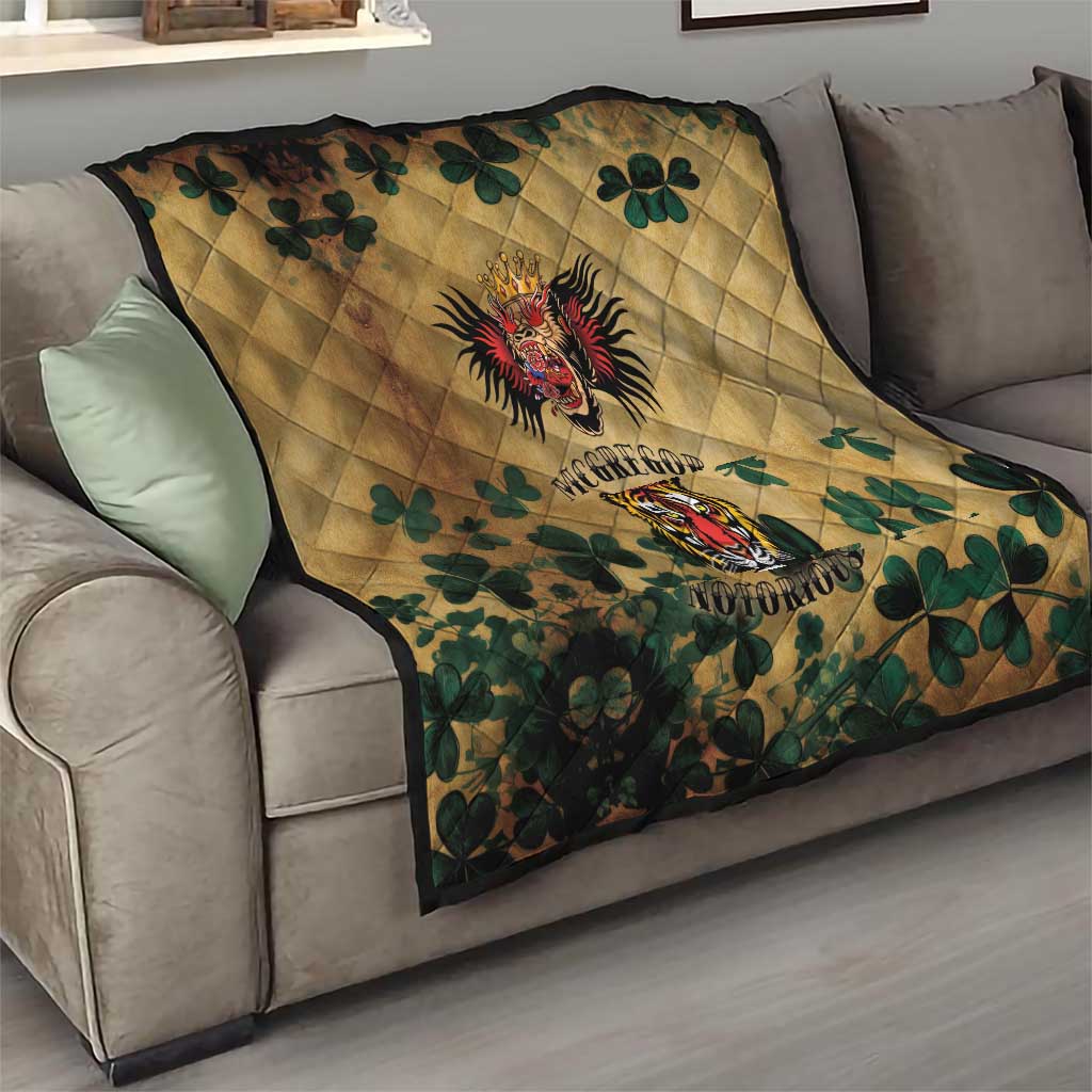 The Irishman-Notorious Quilt Old School Tattoos and Shamrocks Grunge Style