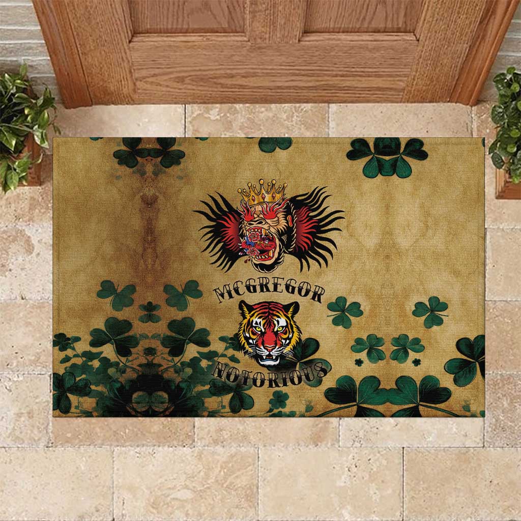 The Irishman-Notorious Rubber Doormat Old School Tattoos and Shamrocks Grunge Style