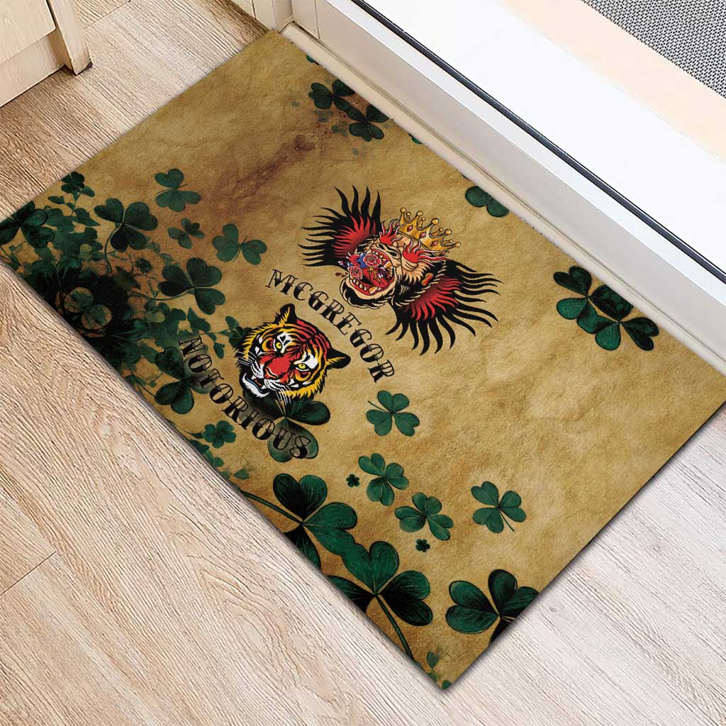The Irishman-Notorious Rubber Doormat Old School Tattoos and Shamrocks Grunge Style
