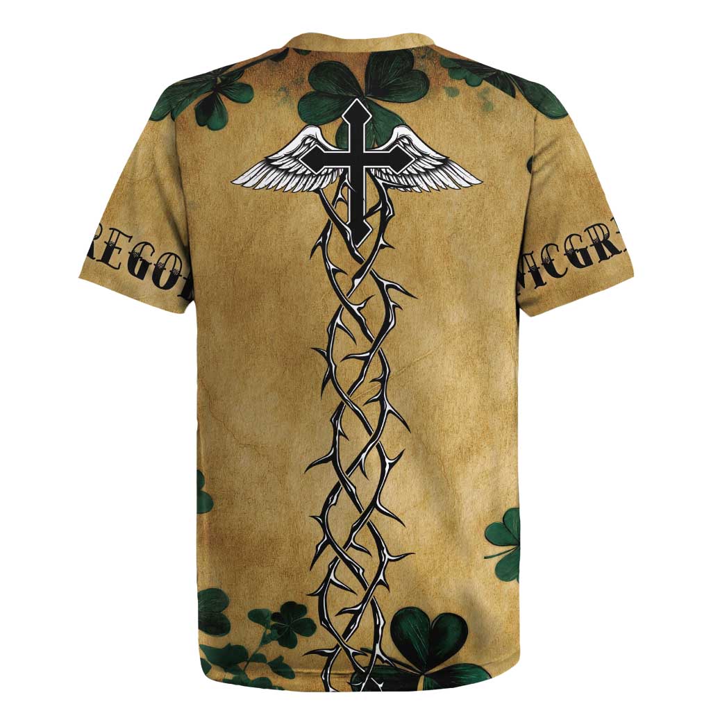 The Irishman-Notorious Rugby Jersey Old School Tattoos and Shamrocks Grunge Style