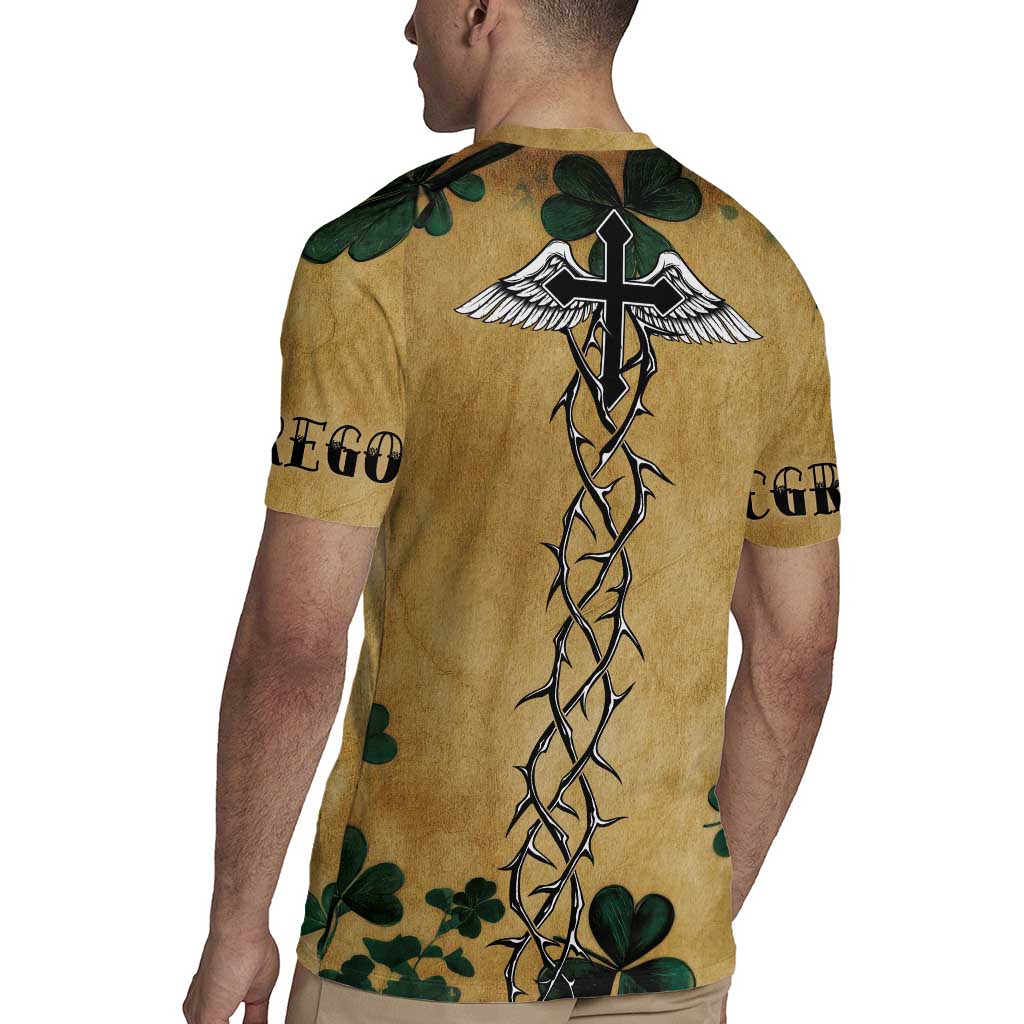 The Irishman-Notorious Rugby Jersey Old School Tattoos and Shamrocks Grunge Style