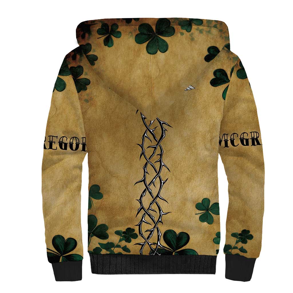 The Irishman-Notorious Sherpa Hoodie Old School Tattoos and Shamrocks Grunge Style