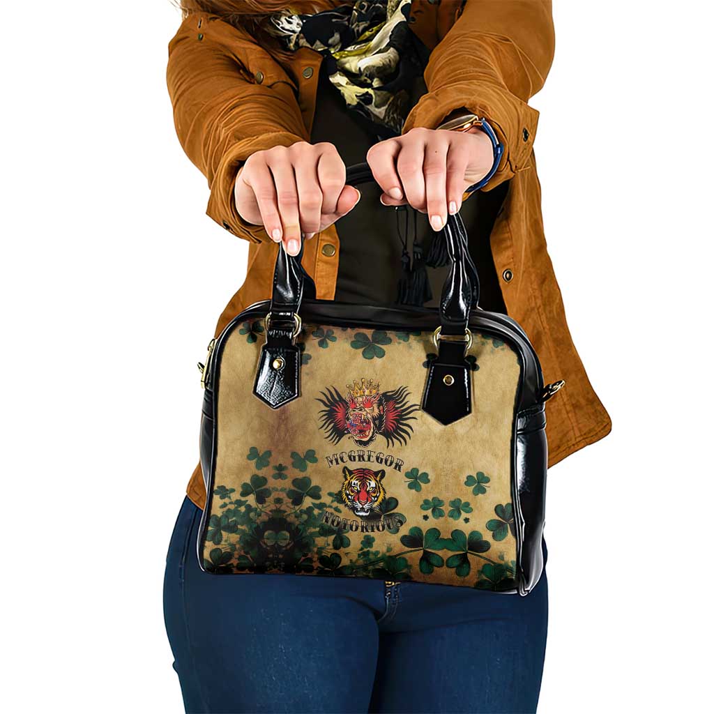 The Irishman-Notorious Shoulder Handbag Old School Tattoos and Shamrocks Grunge Style