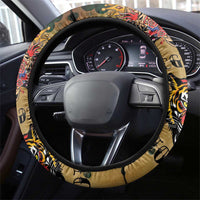 The Irishman-Notorious Steering Wheel Cover Old School Tattoos and Shamrocks Grunge Style