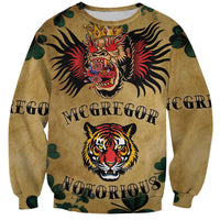 The Irishman-Notorious Sweatshirt Old School Tattoos and Shamrocks Grunge Style