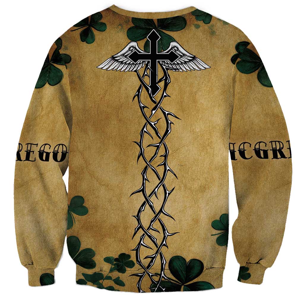 The Irishman-Notorious Sweatshirt Old School Tattoos and Shamrocks Grunge Style