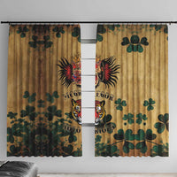 The Irishman-Notorious Window Curtain Old School Tattoos and Shamrocks Grunge Style
