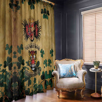 The Irishman-Notorious Window Curtain Old School Tattoos and Shamrocks Grunge Style