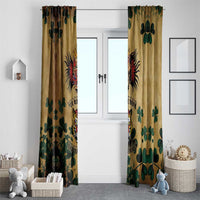 The Irishman-Notorious Window Curtain Old School Tattoos and Shamrocks Grunge Style