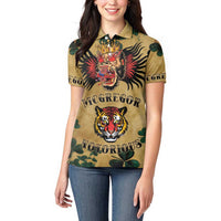 The Irishman-Notorious Women Polo Shirt Old School Tattoos and Shamrocks Grunge Style