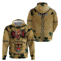 The Irishman-Notorious Zip Hoodie Old School Tattoos and Shamrocks Grunge Style
