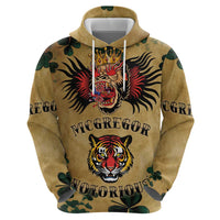 The Irishman-Notorious Zip Hoodie Old School Tattoos and Shamrocks Grunge Style