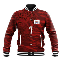 Custom South Korea National Football Baseball Jacket Tigers-Taegeuk Warriors Red