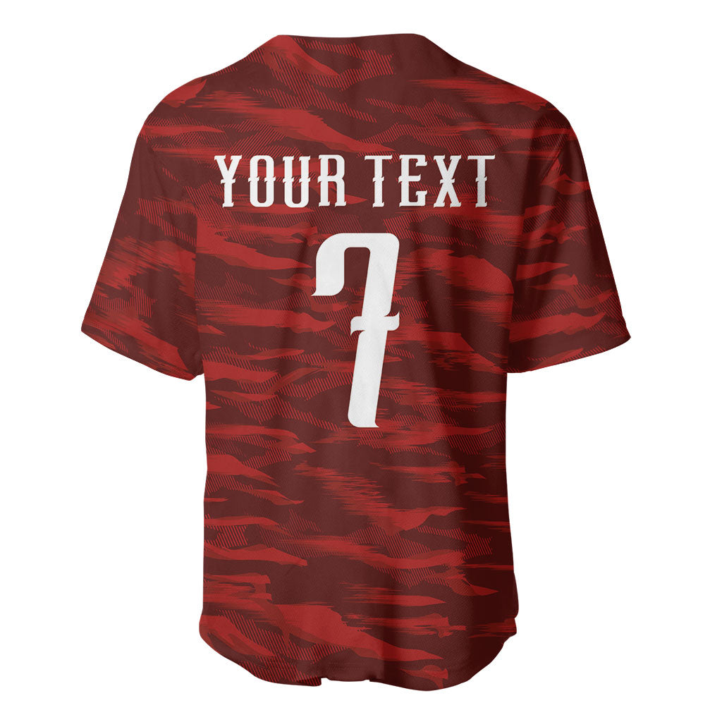 Custom South Korea National Football Baseball Jersey Tigers-Taegeuk Warriors Red