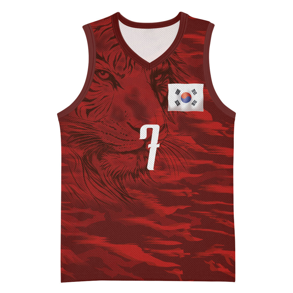 Custom South Korea National Football Basketball Jersey Tigers-Taegeuk Warriors Red