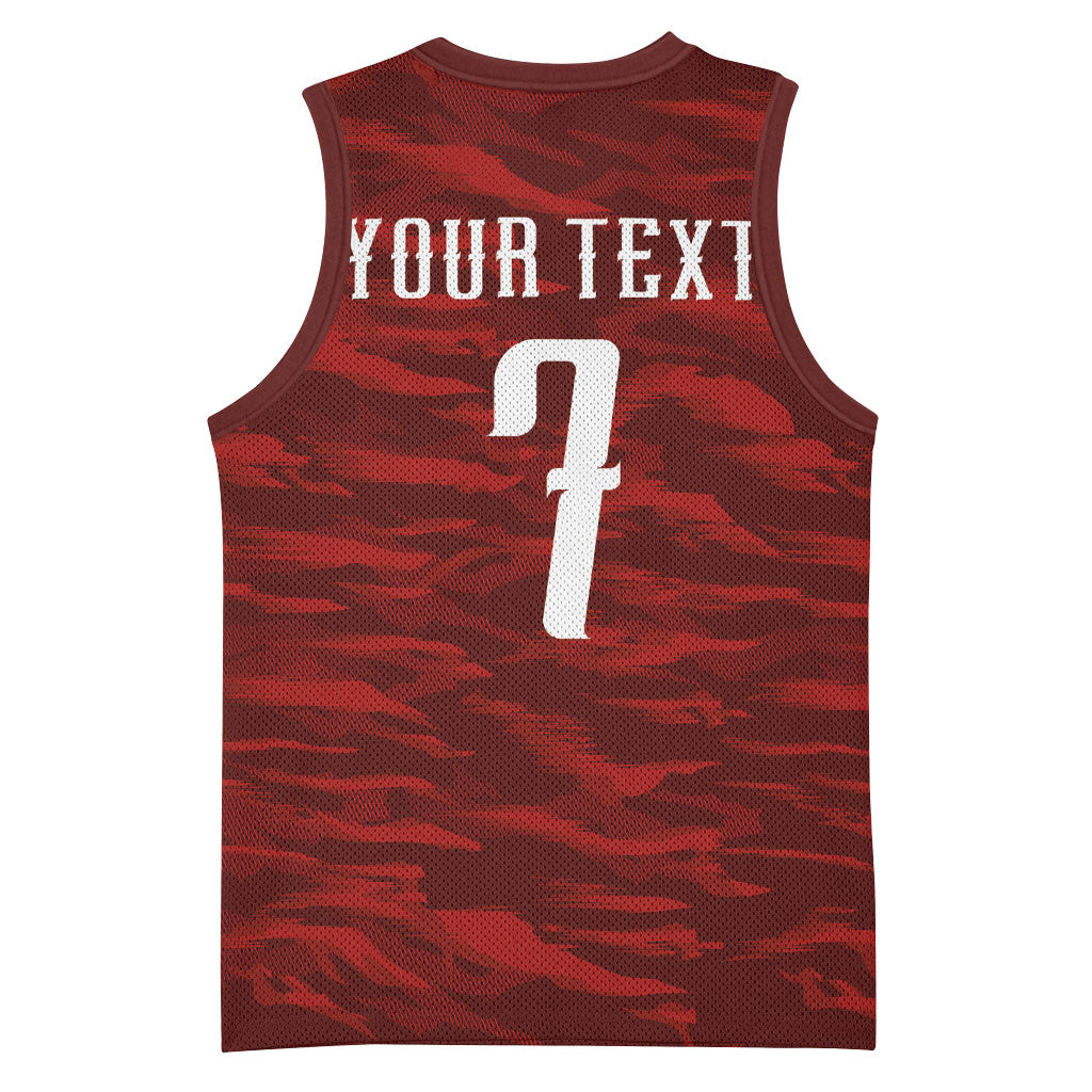 Custom South Korea National Football Basketball Jersey Tigers-Taegeuk Warriors Red