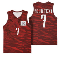 Custom South Korea National Football Basketball Jersey Tigers-Taegeuk Warriors Red