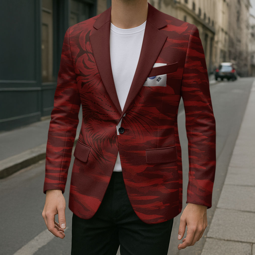 Custom South Korea National Football Blazer Tigers-Taegeuk Warriors Red