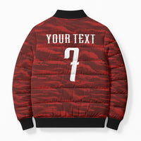 Custom South Korea National Football Bomber Puffer Jacket Tigers-Taegeuk Warriors Red
