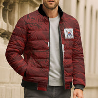 Custom South Korea National Football Bomber Puffer Jacket Tigers-Taegeuk Warriors Red