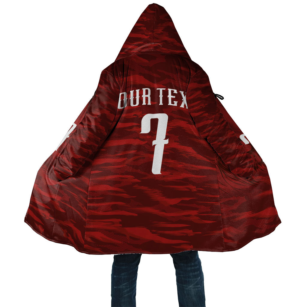 Custom South Korea National Football Cloak Tigers-Taegeuk Warriors Red