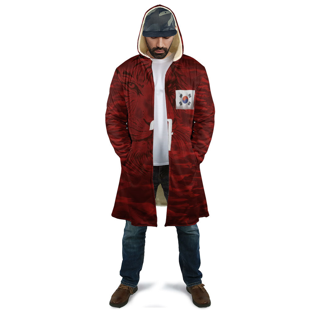Custom South Korea National Football Cloak Tigers-Taegeuk Warriors Red